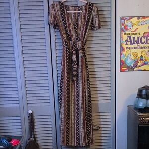 Elegant Multicolor Maxi Dress
